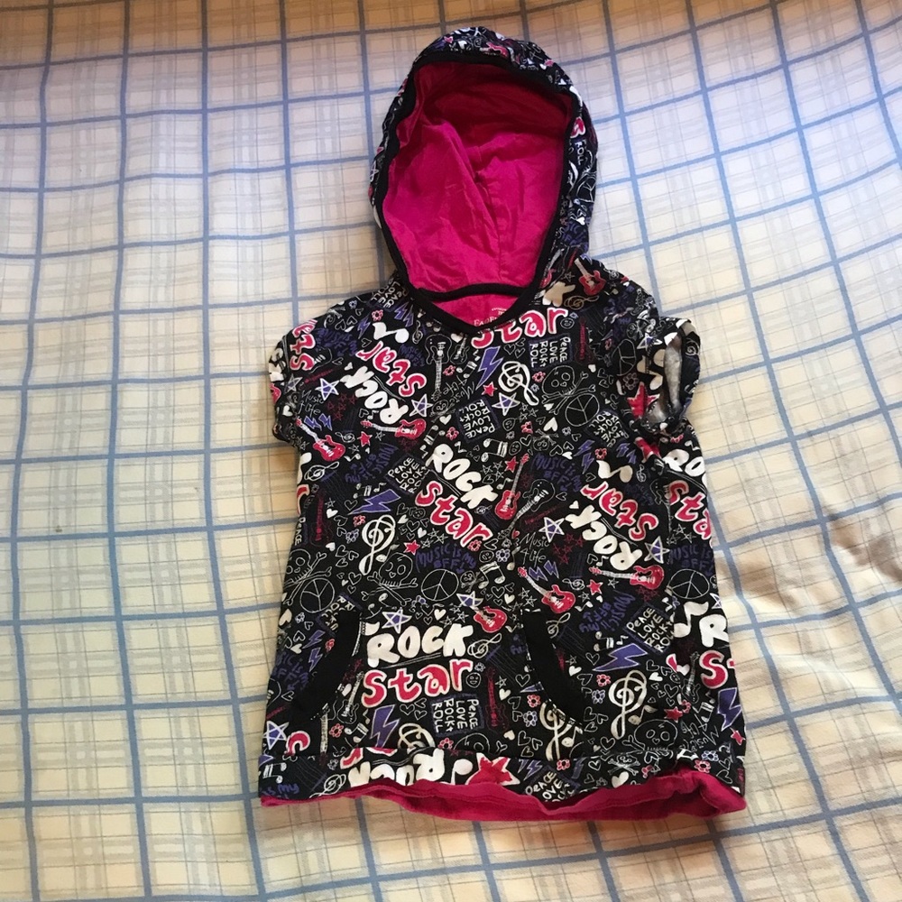 Rock Star Girls Sleeveless Hoodie